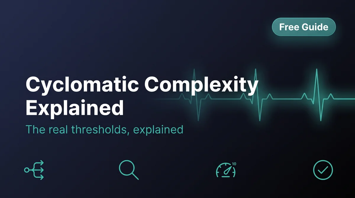 Cyclomatic Complexity Explained (With Real Thresholds) - visual overview