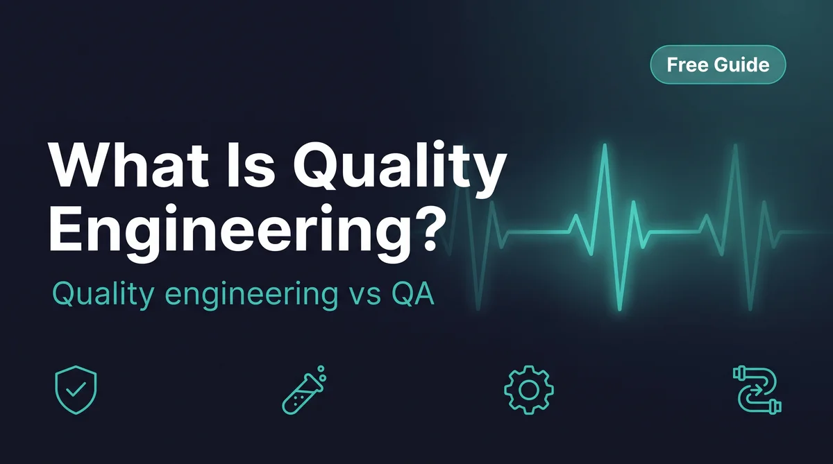 What Is Quality Engineering? (vs QA) - visual overview
